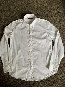 Designer Full Circle Shirt , White . Double Button Front , Stretch, Medium 40 Ch - Picture 1 of 8