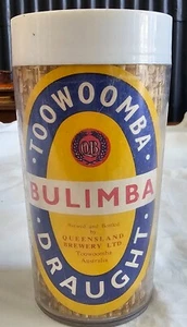 Raro vaso de cerveza Steditemp Bulimba Toowoomba Draught Kitsch años 60 Breweriana - Imagen 1 de 9
