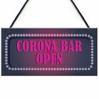CORONA BAR OPEN Sign Neon Effect Home Bar Pub Man Cave Hanging Sign