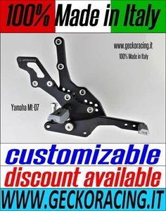 REARSETS ADJUSTABLE PEGS YAMAHA MT-07 MT07 - Picture 1 of 12