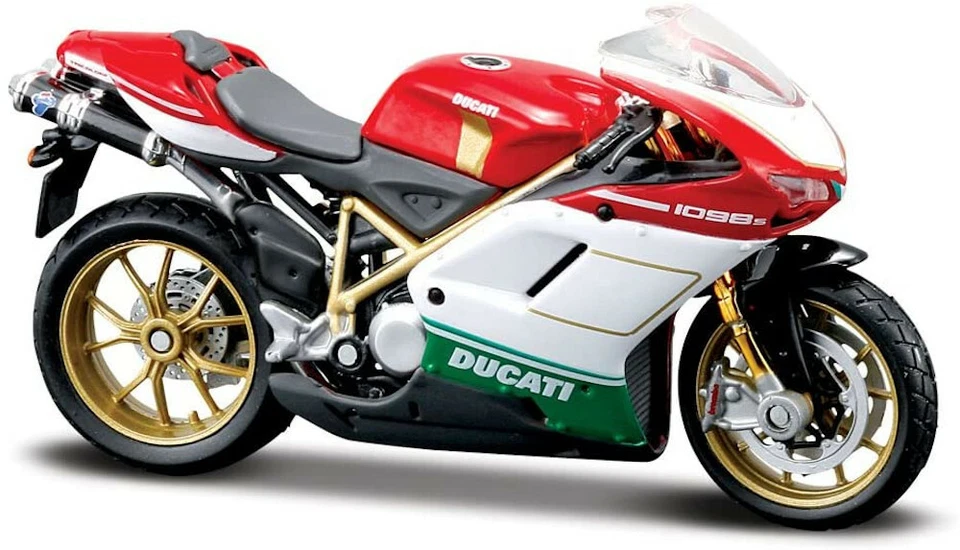 Maisto 39300 Modellmotorrad Ducati 1098 Tricolore (rot-weiß-grün, Maßstab 1:18) - Bild 1 von 1
