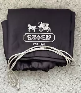 Coach Dark Brown Drawstring Dust Cover Storage Bag Dustbag for Purses 19’’ X 23" - Picture 1 of 5