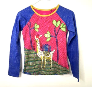 Oilily Tumble T-Shirt AOP Waterpattern w/ Panel Lama Montana Girls Size 152/12Y - Picture 1 of 6