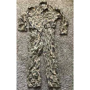 Vintage Camo Jumpsuit Black Sheep Hunting Clothing Camouflage Coveralls Medium - Picture 1 of 11
