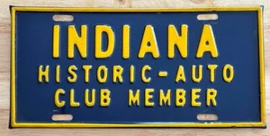 1965 INDIANA STORICO-AUTO CLUB MEMBRO BOOSTER Targa - Foto 1 di 1