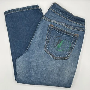 Fabulosity Jeans Blue Wash Denim Straight Leg Low Rise Juniors Sz 11 Casual Glam - Picture 1 of 9