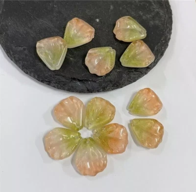 100Pcs Carnation Flower Petal Beads Lampwork Glass 15x18mm DIY Hairpin Earrings - Image 1 of 4