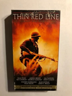 Thin Red Line War Film Classic VHS Sean Penn, George Clooney, Nick Nolte Foto 1 de 2