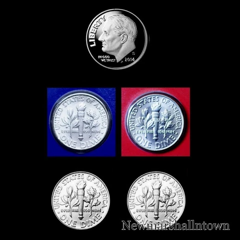 2017 P+D+S Roosevelt Dime Mint Proof Set ~ PD in Mint Wrap & from Bank Rolls Cover