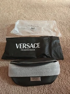 Versace Fragrances Silver Belt Schwarz Tasche Reisetasche Bauchtasche + Staubbeutel Neu - Bild 1 von 5