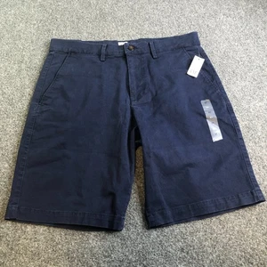 Gap Khaki Shorts Mens 31 Navy Blue GapFlex Cotton Y2K Preppy 10" Inseam - Picture 1 of 11