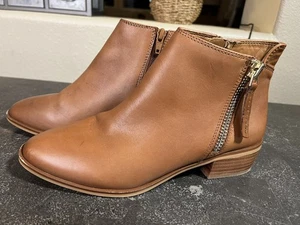 Aldo Boots Womens Size 8 Brown Leather Ankle Booties Side Reravia - Picture 1 of 12