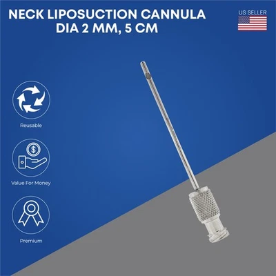 Liposuction Cannulas Dia 2 mm Tip Stainless Steel 5 cm Lenghth Fat Transfer - Image 1 of 2