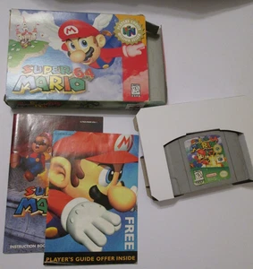Vintage Nintendo Super Mario 64 N64 Game W/ Box And Manual TESTED WORKING - Picture 1 of 10
