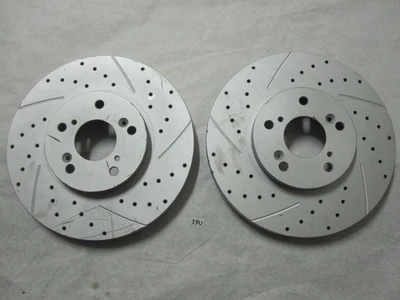 2x Front Drilled Slotted Rotors Brake For 2001-2003 Acura CL 1999-2003 Acura TL - Image 1 of 4