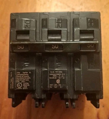 1 Siemens BL350 120/240V 50A 3 Pole Bolt On Type BL Circuit Breaker Used *READ* - Image 1 of 4