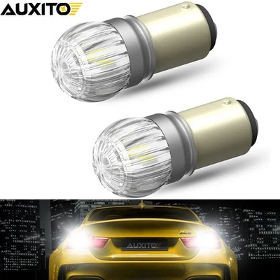 AUXITO 1157 2057 LED Turn Signal Brake Reverse Parking Light Bulbs White 2800LM - Imagem 1 de 4