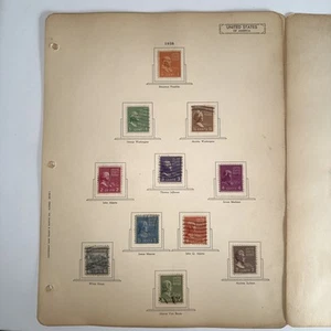 USA 1937-1938 SELLO POSTAL CONMEMORATIVO PEQUEÑA COLECCIÓN RARO 1/2 CENTAVO - 1$ - Imagen 1 de 24