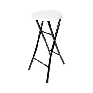 Barhocker XL Hocker Klapphocker Klappstuhl Stuhl Hoch Faltbar Metall Schwarz - Bild 1 von 11