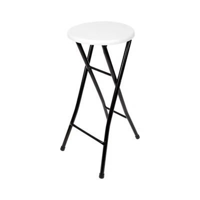 Barhocker XL Hocker Klapphocker Klappstuhl Stuhl Hoch Faltbar Metall Schwarz - Bild 1 von 4