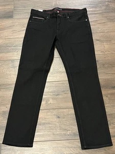 Tommy Hilfiger Jeans 36 x 32 schwarz Denton Stretch Straight Fit - Bild 1 von 5