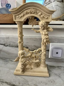 Vintage Cherub mit Rosenspalier Uhr oder Bilderhänger - Bild 1 von 11