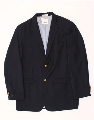 Chaqueta Blazer IZOD Para Hombres 2 Botones Reino Unido 38 Mediana Azul Marino Poliéster CS54 Foto 1 de 4