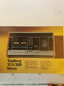 TANDBERG TCD 300 CASSETTE TAPE DECK PRODUCT BROCHURE ORIGINAL D809 - Picture 1 of 1