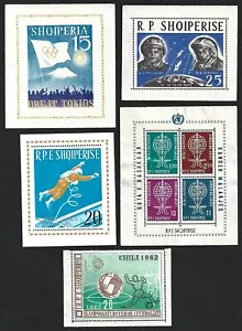 (AOP) Albania 1962-65 unused (no gum) MS selection - Picture 1 of 2