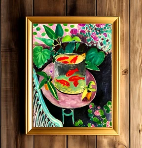 Henri Matisse Goldfish Modern Painting Colorful Abstract Print - Picture 1 of 4