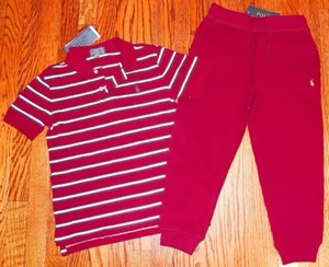 POLO RALPH LAUREN AUTHENTIC TODDLERS BOYS BRAND NEW ORIGINAL 2Pc SET Size 6, NWT - Picture 1 of 4
