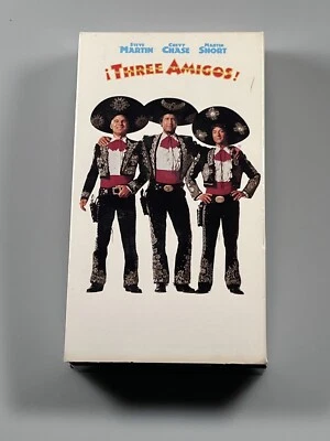 Vintage THREE AMIGOS Chevy Chase Steve Martin VHS Cassette Tape RARE - Tested! - Image 1 of 4