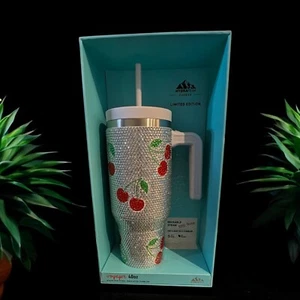 HydraPeak LIMITED EDITION Voyager 40 oz. Bling Cherries with Handle & Straw Set - Picture 1 of 5