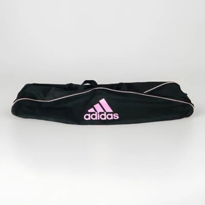 Bolsa de transporte deportiva Adidas negra y rosa a rayas equipo de bate de softbol Foto 1 de 4