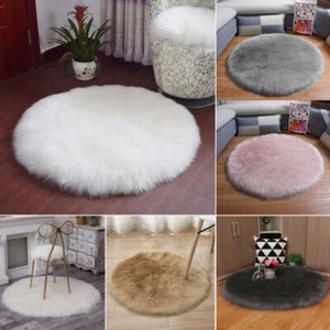 60/90cm Christmas Tree Skirt Base Fluffy Faux Fur Xmas Floor Mat Cover Party Dec - Picture 1 of 26