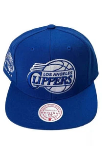 MENS MITCHELL & NESS NBA BACK TO BASICS SNAPBACK HWC CLIPPERS - BLUE - Picture 1 of 3