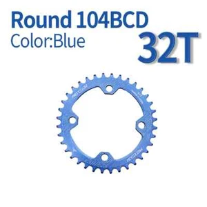 MTB Bicycle 104BCD Round Sprocket 32/34/36/38 Tooth Plate Bicycle Chainring - Picture 1 of 38