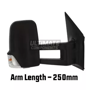 VW Crafter Chassis Cab Van 2006-2017 Manual Long Arm Wing Mirror Drivers Side - Picture 1 of 24
