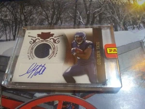 2010 Golden Tate Plates N Patches Auto/Jersey Card FACTORY SEALED BOX TOPPER! - Picture 1 of 4