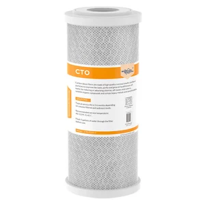 10"x4.5"/10"x2.5" Carbon Block Water Filter Cartridges Fit Whole House RO System - Picture 1 of 14