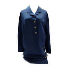 Chanel Dress Coco button Navy Blue Fablic 1181761