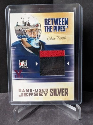 10-11 ITG Between The Pipes Jerseys Silver /30 #M03 Calvin Pickard - Image 1 of 2
