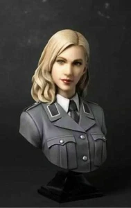1/10 BÜSTE Resin Figur Modellbausatz Sexy Girl Frau German Officer Soldat WWII - Bild 1 von 5