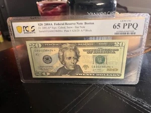 2004A $20 Federal Reserve Note PCGS 65 PPQ ( Boston A*) Fr 2091-A* - Picture 1 of 3