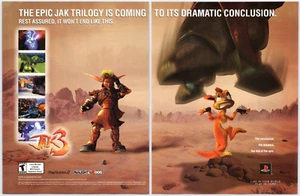 Vintage Print Ad 2004 Jak 3 PS2 Naughty Dog Jak Daxter Original Promo Poster Art - Picture 1 of 3
