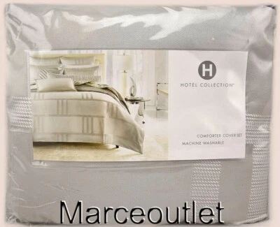 Комплект серебристого пододеяльника и наволочек Hotel Collection Structure FULL / QUEEN - Изображение 1 из 4