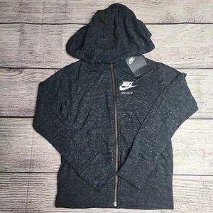 Nike Gym Vintage Full Zip Up Hoodie Jacket Girls Size XS 728402 010 - Picture 1 of 5