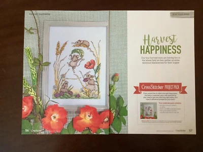 Harvest Field Mice Cross Stitch Chart **from a magazine** - Image 1 of 4