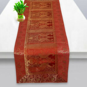 Table Mats Traditional Table Cloth Lace  Indian Silk Bland Table Runner Vintage