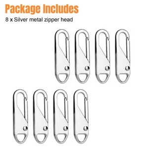 16x Zipper Replacement Detachable Zipper Repair Kit Universal Metal Zipper Pull - Picture 1 of 17